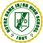 notredame-e-s Green and yellow Notre Dame High School logo